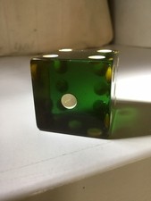 Vintage Green Apple Juice Jumbo Single Dice Die Bakelite Lucite 1-1/4” picture