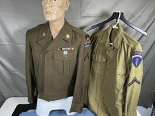 Post WWII US 7th Army Ike Jacket & Shirt German Made Tab picture