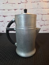 Vtg Art Deco Wear-Ever Drip Coffee Pot 2-6 Cups Aluminum Bakelite Handle picture