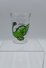 VTG 1988 Welch's Brontosaurus Jelly Jar Glass Retro 80s Kidcore Kitsch Kitchen picture