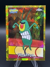 2025 Topps Chrome SpongeBob Sapphire #29 Plankton Gold Sapphire 13/50 picture