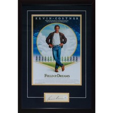 Field of Dreams 11x17 Movie Poster Deluxe Framed with Kevin Costner Autograph - picture