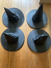 12 Vintage Halloween Witch Hat Black Foldable Pointed Dress Costume Decoration picture