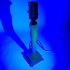 Vtg Uranium Aladdin Ivory Alacite Boudoir Candlestick Table Lamp G23 40s picture