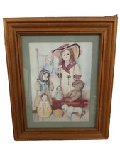 Vintage Collectible Pat Young Old Red Wagon Framed Art Print picture