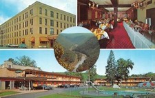 WELLSBORO, PA Pennsylvania  PENN-WELLS MOTOR INN  Buffet~Pool~Slide  Postcard picture