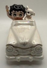 Vintage Vandor Ceramic Betty Boop Car-Shaped Trinket Box w/ Lid picture