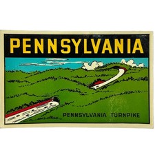 Vintage Souvenir Decal Pennsylvania  Lincoln Hwy PA Turnpike 1960s Vacation picture