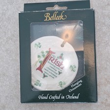 Belleek Irish Blessing Hanging Ornament Fine Porcellain -Made Ireland Hancrafted picture