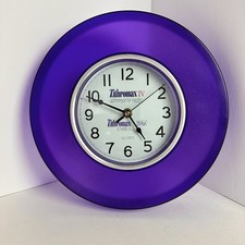 Vintage Z-Pak Pharmaceutical Drug Rep Advertising Clock 10.5” Purple picture