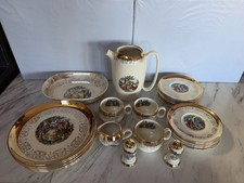 RARE Vintage 1946 - Sabin Crest Gold 22K - 26 Piece Lot - Used, Great Condition picture