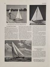 1937 Magazine Photos Article New Model Yacht Racing Pool Detroit,Michigan picture