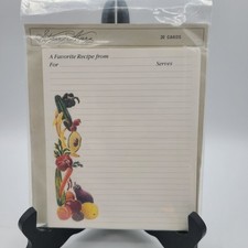 Starr Ayers Stationery 1989 Recipe Cards With Vegetables 20 Flat Cards USA picture
