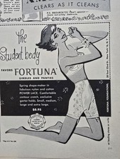 1955 Women's Fortuna Power Lace Pantie Girdle The Student Body Art  Ad  picture