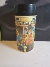 Vintage 1972 Gunsmoke Aladdin Thermos Only TV Lunchbox  picture