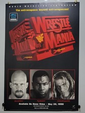 WWF Promo Poster WrestleMania XIV ft. S.C. Michaels, Austin, and Tyson 1998 picture