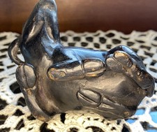 Japanese Bronze Water Buffalo w/ Herd Boy Water Dropper Suiteki Desk Figure picture