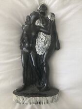 Vintage 1970 Frank Schirman Black Coral Adam & Eve Sculpture picture