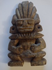 Ancient Aztec/Mayan Deity Figurine, origin/Mexico, Pre-Columbian style, Stone picture