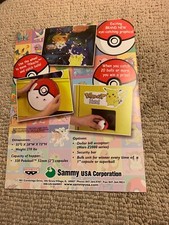 NOS ORIGINAL 11-8'' POKEMON CATCH dispences ball ARCADE GAME FLYER add ship.10 picture