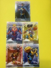 2026 Marvel Neon – 5 Card Lot – Iron Man, Thanos, Ikaris, Moon Girl & Quasar picture