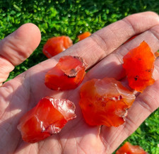 6PCS Rough Carnelian Crystal Red  Agate Healing Crystal Used For Jewelry Making picture