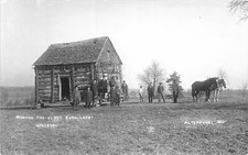 H97/ Altenburg Missouri RPPC Postcard c50s REPRINT Horse Moving Log Cabin79 picture