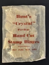 100’s Hunt’s Crystal Pre-War Hand Cut Stamp Hinges 1930’s 40’s Original picture