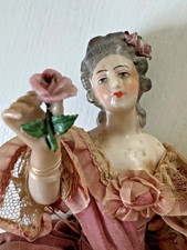 Dressel & Kister Half Doll Hand‑Painted Porcelain, c.1910 Dame A La Rose France picture