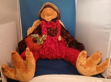 VTG ✨️Thanksgiving Turkey 👀Dan Dee🍁 Large Plush Centerpiece Country ADORABLE👀 picture