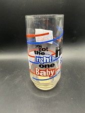 Vintage 1990's Diet Pepsi - You Got the Right One Baby Promo Glass picture