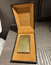 S.T. Dupont Paris Made in France Gold Tone Lighter w/ Original Box picture