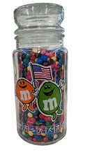 Vintage M&M's Mars 1984 Los Angeles LA Olympic Games Glass Candy Jar 7.75