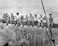 1932 Men Eating Lunch- NYC Workers Photo Rockefeller Center Steelworkers picture