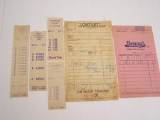 Vintage Rhode Island Store Receipts Almacs Benny's First National Outlet picture