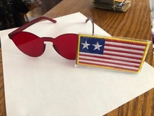 2024 A24 CIVIL WAR MOVIE WESTERN FORCES PATCH PLUS CANDY APPLE RED SUNGLASSES picture