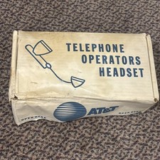 Vintage AT&T Telephone Operators Headset New Old Stock In Box 52L picture