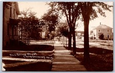 K44/ Camp Douglas Wisconsin RPPC Postcard c1910 Residence Street Homes 473 picture
