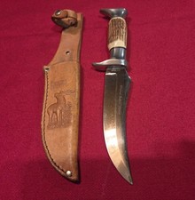 Vtg. Edge Brand Solingen Buffalo skinner #53 Knife w/ Sheath/Germany/never used  picture