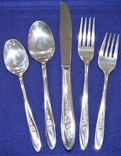 IS Wm Rogers LOVELY ROSE Silverplate Flatware 76 Pc Set Service for 12 & Serving picture