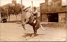 RPPC Real Photo Postcard Aurora Nebraska Dealers in Horses & Mules Trick Horse picture