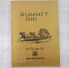 Summit Inn Top of Cajun Pass Vtg Menu Oak Hills CA Stagecoach picture