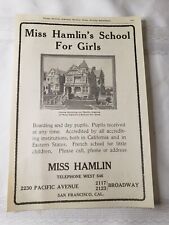 1916 Miss Hamlin's School For Girls San Francisco CA. ORIGINAL PRINT AD (007) picture