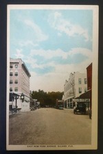 1910-20s East New York Avenue DeLand Florida Antique Postcard FL Street Scene picture