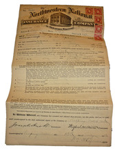 1916 Fire Insurance Policy Document WWI US Documentary Revenue Stamps Nebraska picture