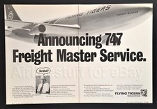 1974 FLYING TIGERS Air Cargo airlines BOEING 747 FREIGHT MASTER airways advert picture