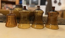 Vintage Amber Votive Cups Homco picture