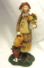 VTG ELLEN STOUFFER Seeds of Love First Edition 1999 Girl w/ Flowers #8 Signed picture