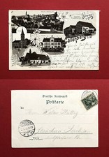 Litho Postcard Callenberg 1900 Gasthof Plauscher Hof, School, Church (61600 picture