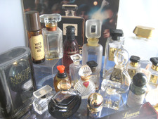 🎁lot Vintage Empty perfume bottle Lanvin Ritz Musk Oil Super Fidji Madeleine picture